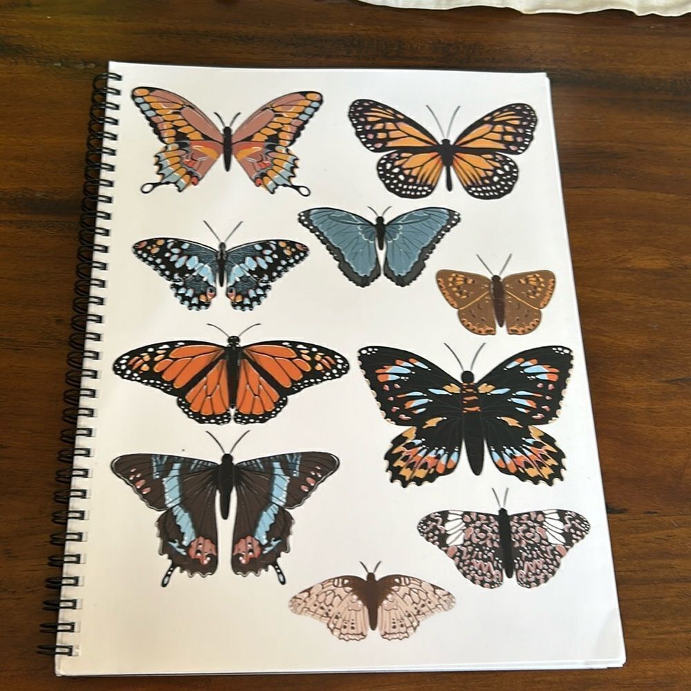 SPIRAL LINED NOTEBOOK with 3 stickers bundle NEW